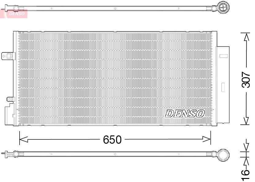 DENSO Kondensator, klimaanlæg DCN20024 DCN20024 AC kondensator CHEVROLET SILVERADO DENSO