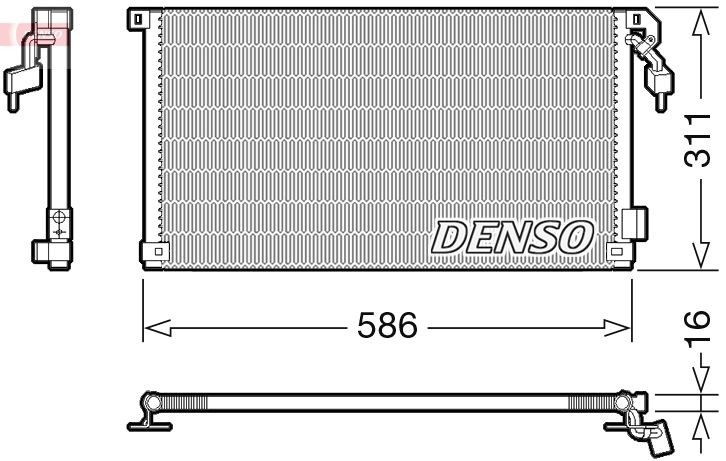 DENSO Συμπυκνωτής, σύστ. κλιματισμού DCN21012 DENSO DCN21012 γνήσια Συμπυκνωτής Peugeot 106 1C 1A κόστος
