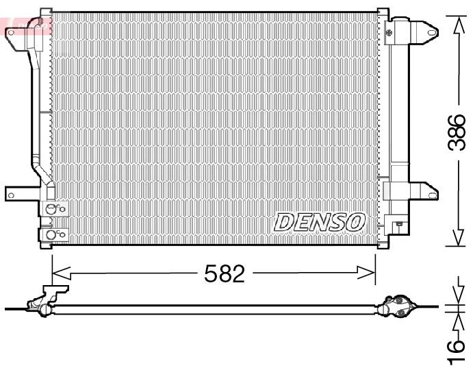 DENSO Kondensator, klimaanlegg DCN32027 DCN32027 AC kondensator DENSO VW AMAROK