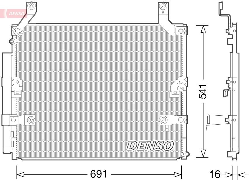 DENSO Kondenzátor klimatizácie DCN50032 DCN50032 Chladič klimatizácie LEXUS GX DENSO