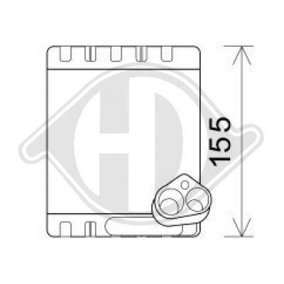 DIEDERICHS Εξαεριωτής, σύστημα κλιματισμού DCV1157 Εξαεριωτής AUDI DIEDERICHS DCV1157