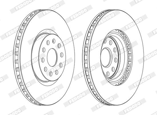 FERODO Bremžu diski DDF1062C FERODO DDF1062C Diski Alfa Romeo 166 936 cena