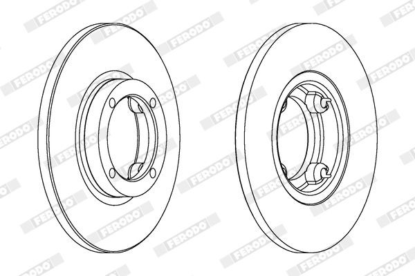 Brake disc FERODO DDF1076C FERODO PREMIER DDF1076C 2022 CHEVROLET SPARK brake discs replacement