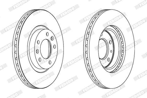 FERODO Bremseskive DDF1132C Skive FERODO Peugeot 306 PREMIER DDF1132C