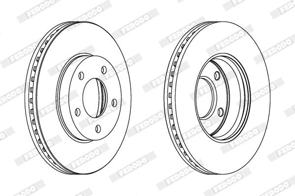 FERODO Remschijf DDF1209C Sportremschijven FERODO F-350 DDF1209C goedkoop