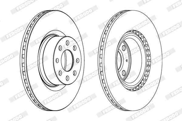 FERODO Brake disc DDF1298C FERODO DDF1298C VAUXHALL Corsavan Mk3 (D) (S07) brake disc set price