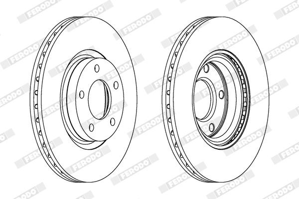FERODO Bremžu diski DDF1312C FERODO DDF1312C Diski Mazda PREMACY orģinālās