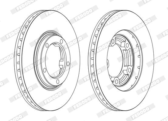 FERODO Remschijf DDF1404C FERODO DDF1404C originele Remschijven Porter Bus kosten
