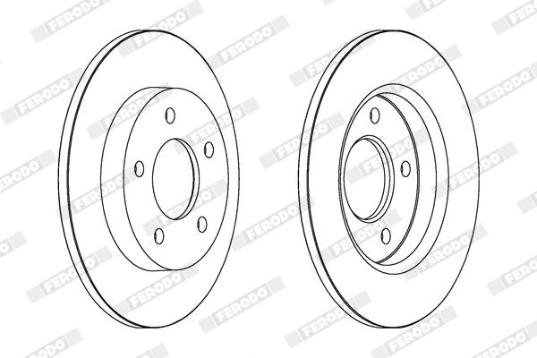 FERODO Bremseskive DDF1420C Bremseskiver Mazda BL DDF1420C FERODO