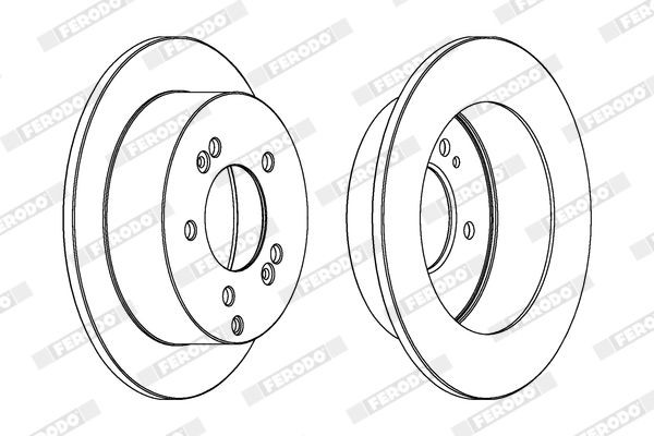 FERODO Bromsskiva DDF1447C DDF1447C FERODO bromsskivor sport HYUNDAI ATOS