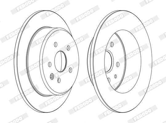 Jarrulevy FERODO DDF1499C FERODO PREMIER DDF1499C: Etujarrulevyt ja takajarrulevyt Lexus GS 2008
