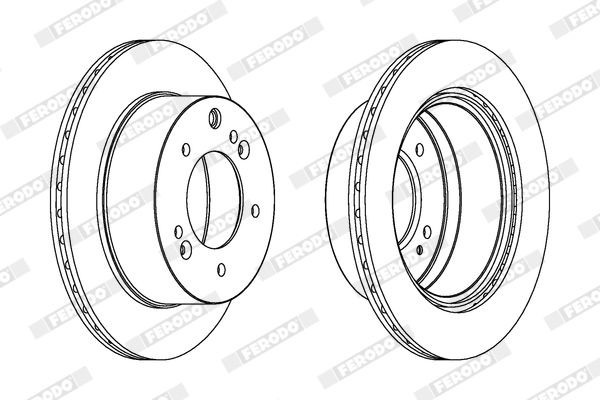 Jarrulevy FERODO DDF1543C-1 FERODO PREMIER DDF1543C-1 KIA SORENTO 2007 Jarrulevy