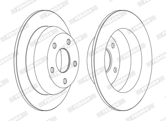 FERODO Bromsskiva DDF1553C FERODO DDF1553C Bromsskiva JEEP Cherokee II (XJ) 4.2 4x4 103 hk 1983