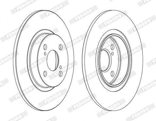 FERODO Disco freno DDF1576C FERODO DDF1576C Dischi dei freni Toyota Corolla Compact E10 originale prezzo