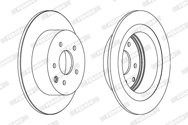 FERODO Bremseskive DDF1590C FERODO DDF1590C originale Nissan Pulsar c13 Bremseskiver hvad koster