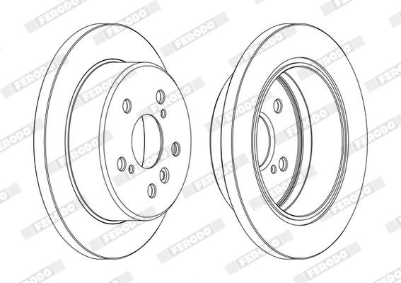 FERODO Bremseskive DDF1598C FERODO DDF1598C Camry IV Sedan (_V2_) Sports bremseskiver originale pris