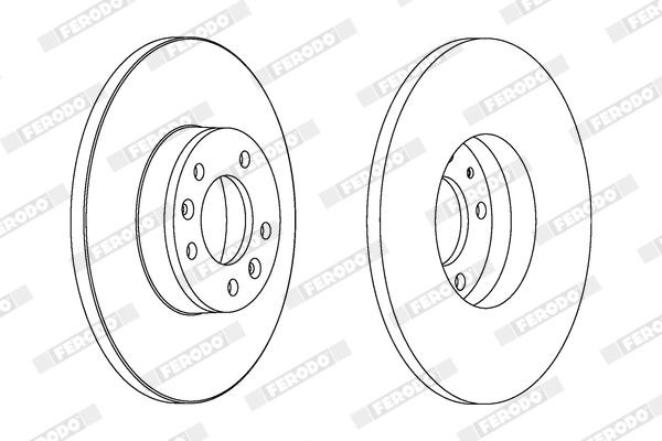 FERODO Disque de frein DDF1602C Fiat 500 Disque de frein sport FERODO PREMIER DDF1602C