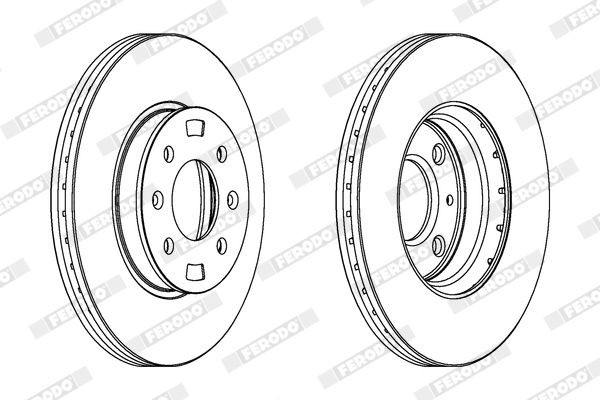 FERODO Bremseskive DDF1603C Sports bremseskiver FERODO EV6 DDF1603C billig
