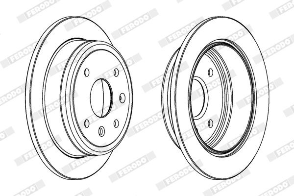 FERODO Bremseskive DDF1606C FERODO DDF1606C Sports bremseskiver DAEWOO Nubira Sedan (J200) billig