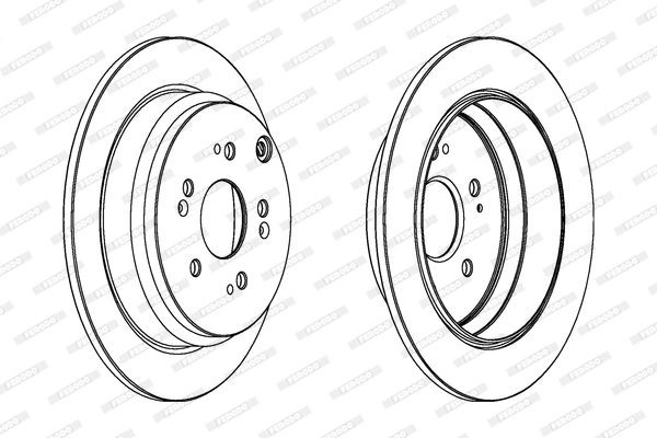 Disque de frein FERODO DDF1608C FERODO PREMIER DDF1608C: Disques de frein Honda CR-V 2007