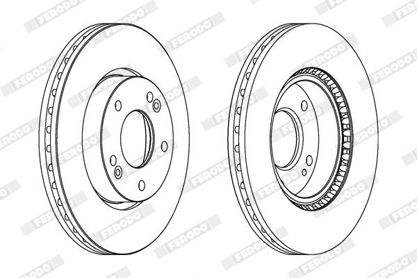 Δισκόπλακα FERODO DDF1619C FERODO PREMIER DDF1619C Δισκόπλακα HYUNDAI SONATA 2008