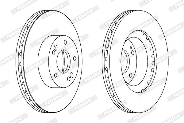 FERODO Disco freno DDF1630C DDF1630C PREMIER costo Dischi freno sportivi FERODO HYUNDAI H100