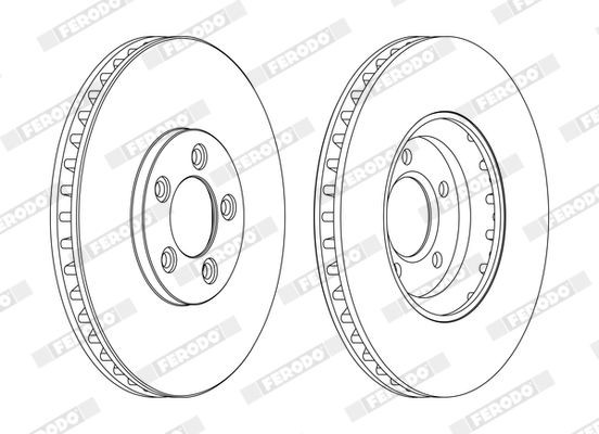 FERODO Δισκόπλακα DDF1648C Δισκόπλακα FERODO Jaguar XE PREMIER DDF1648C