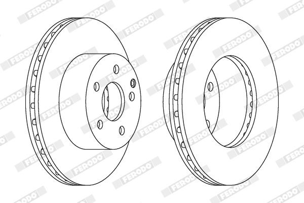 FERODO Bremseskive DDF1668C Sportsbremseskiver FERODO HIACE DDF1668C billige