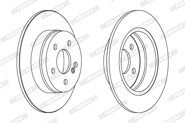 FERODO Disque de frein DDF1689C Disques de frein FERODO Classe A DDF1689C pas cher