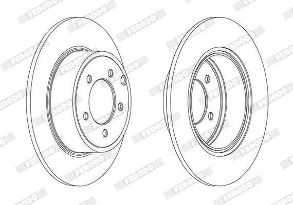 FERODO Brzdový kotouč DDF1763C Brzdové kotúče FERODO Chrysler PACIFICA PREMIER DDF1763C