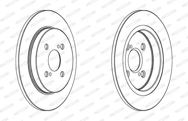 Bremseskive FERODO DDF1781C FERODO PREMIER DDF1781C Bremseskive bag og foran Aston Martin VANTAGE 2009