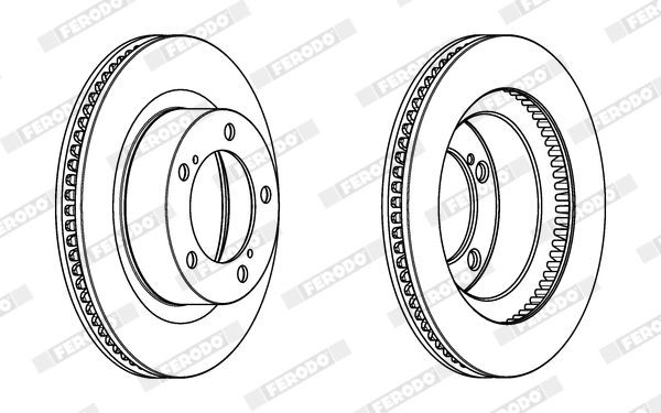 FERODO Bremseskive DDF1798C-1 Skivebremser FERODO NV400 DDF1798C-1 billig