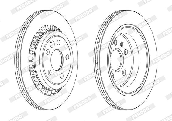 Bremseskive FERODO DDF1802C FERODO PREMIER DDF1802C: Skiver Volvo XC60 2012