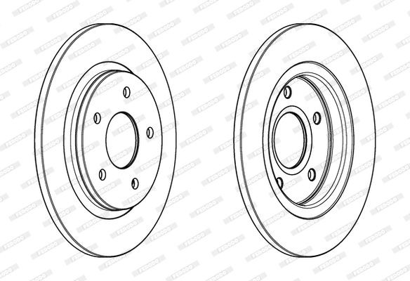 FERODO Disque de frein DDF1808C Dodge CALIBER Disques de frein FERODO PREMIER DDF1808C