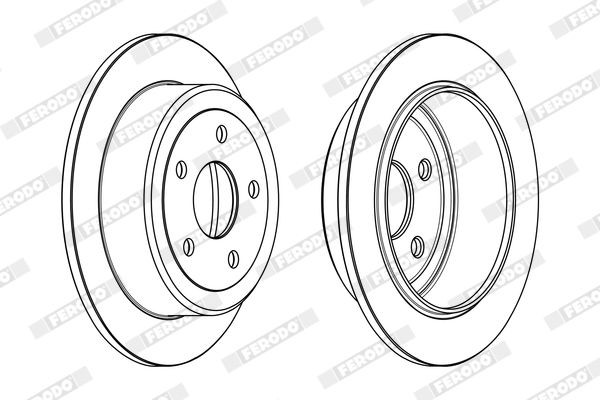 Bremseskive FERODO DDF1958C FERODO PREMIER DDF1958C Bremseskive JEEP WRANGLER 2012