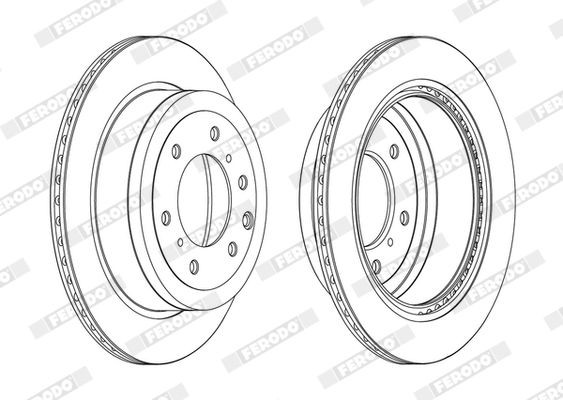 FERODO Brake disc DDF1965C DDF1965C FERODO brake rotors for MITSUBISHI