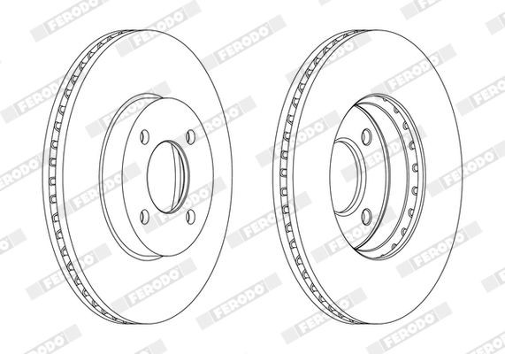 FERODO Disco freno DDF2068C FERODO DDF2068C Disco freno BMW 02 Touring (E6) 2002 100 CV 1971