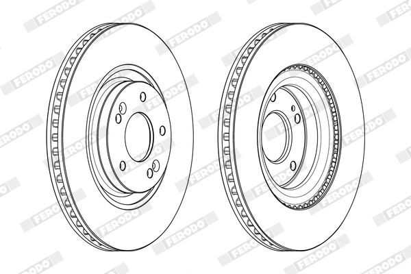 FERODO Disque de frein DDF2199C FERODO DDF2199C d'origine Disques de frein Kia Sportage QL coût