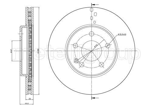 TRUSTING Δισκόπλακα DF233 Δισκόπλακα TRUSTING Mercedes-Benz V-class DF233