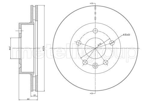 TRUSTING Δισκόπλακα DF522 Δισκόπλακες TRUSTING Mercedes-Benz V-class DF522