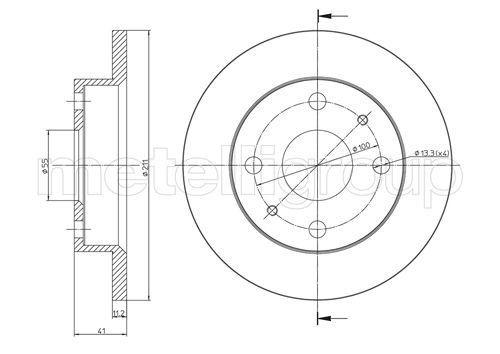 TRUSTING Remschijf DF709 Honda CR-V Remschijf TRUSTING DF709