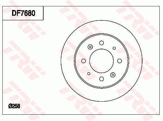 TRW Disque de frein DF7680 TRW DF7680 Disque de frein KIA Cerato 5 portes (LD) 1.5 CRDi 73 CV 2005