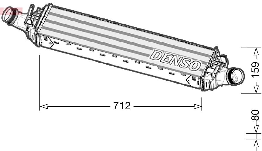 DENSO Intercooler DIT02038 Ladeluftkjøler DENSO Audi A6 DIT02038