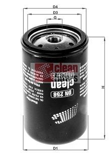 CLEAN FILTER Brændstof-filter DN 256 Brændstoffilter CLEAN FILTER 740 DN 256 billig