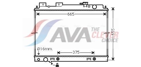 AVA COOLING SYSTEMS Radiaator, mootorijahutus DN2430 AVA COOLING SYSTEMS DN2430 Mootori jahutusradiaator Nissan Navara d40 Pick-up originaal hind