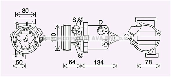 PRASCO Air conditioning compressor DNAK437 DNAK437 PRASCO ac compressor NISSAN MURANO