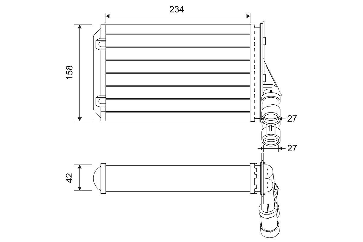 VALEO Radiateur de chauffage 812044 Radiateur de chauffage VALEO YETI 812044 pas cher