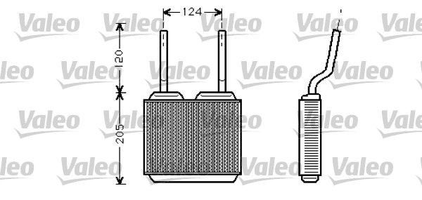 VALEO Kachelradiateur, interieurverwarming 812146 Opel TIGRA Warmtewisselaar VALEO 812146