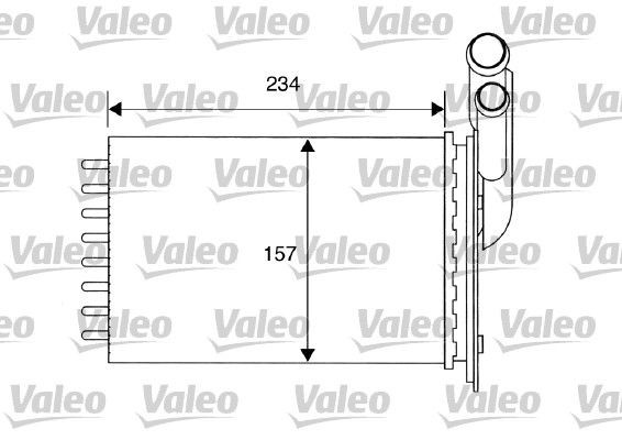 VALEO Kachelradiateur, interieurverwarming 812157 VALEO 812157 Kachelradiateur Renault 19 II Chamade prijs