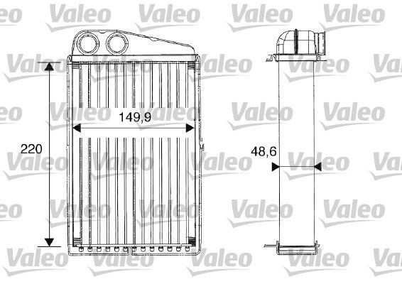 VALEO Varmeapparat register 812247 812247 Varmeregister RENAULT Symbol VALEO